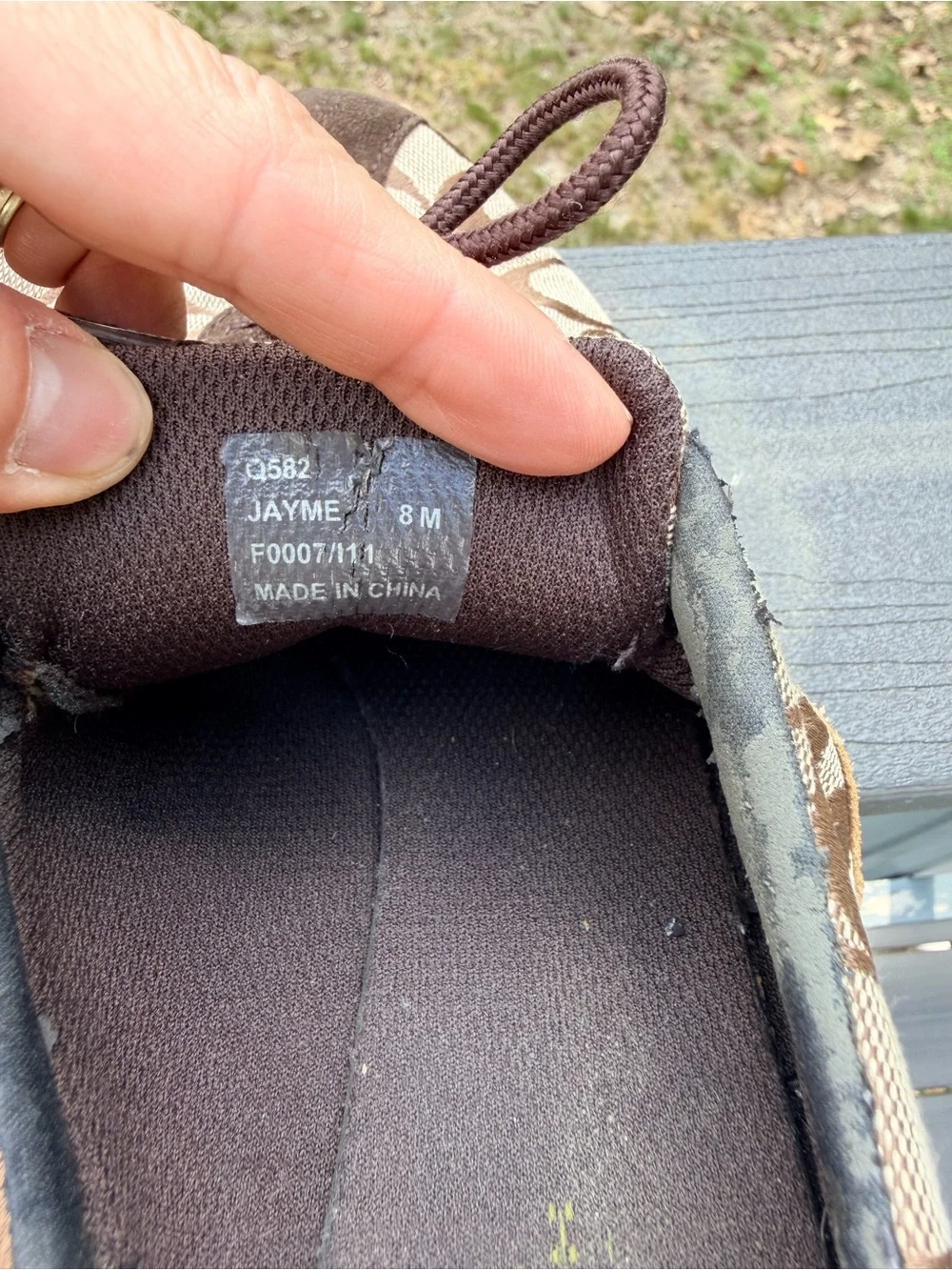 COACH Signature Logo Brown & Gold Sneakers